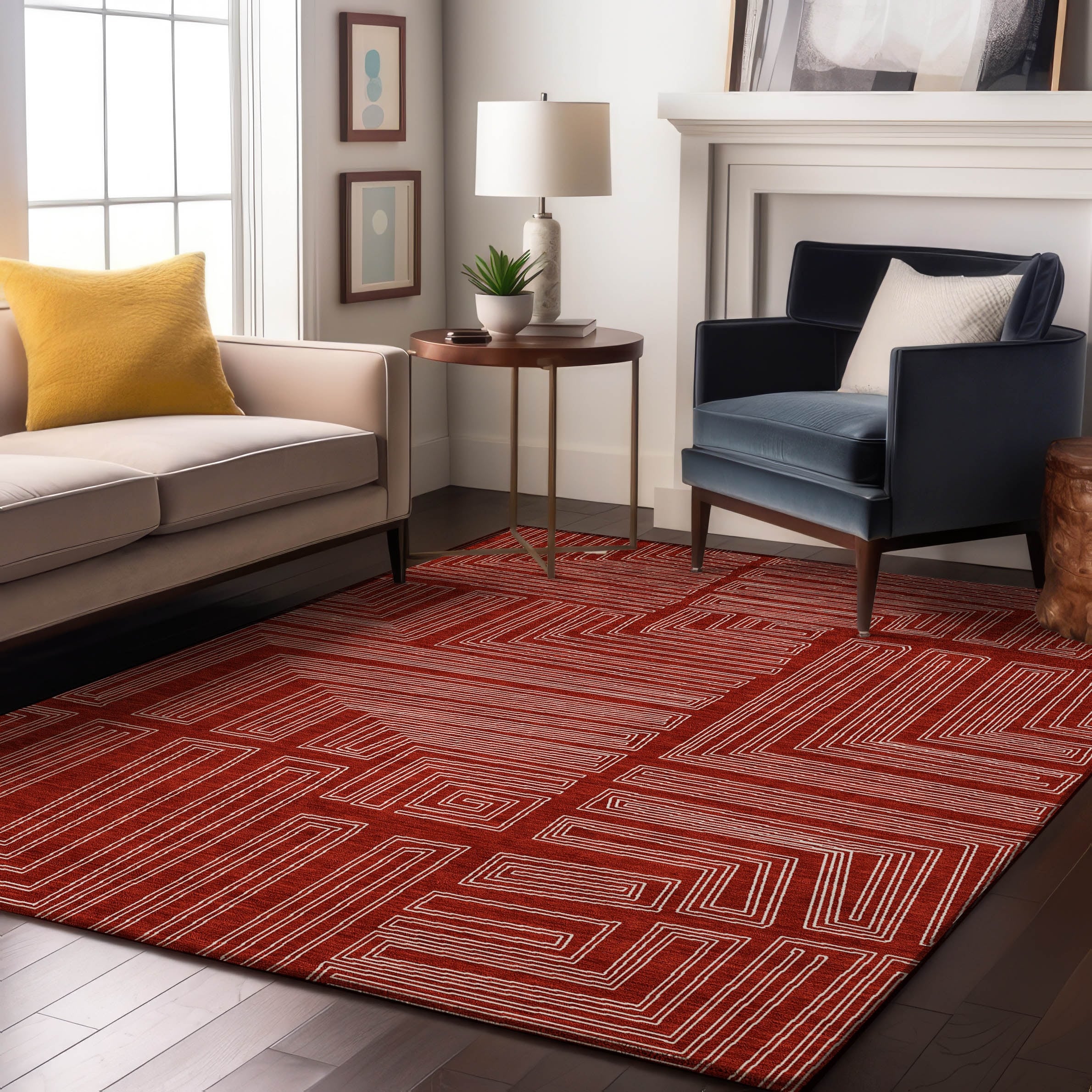Premium Washable Super Soft Mid Century Modern Mayfield Rug