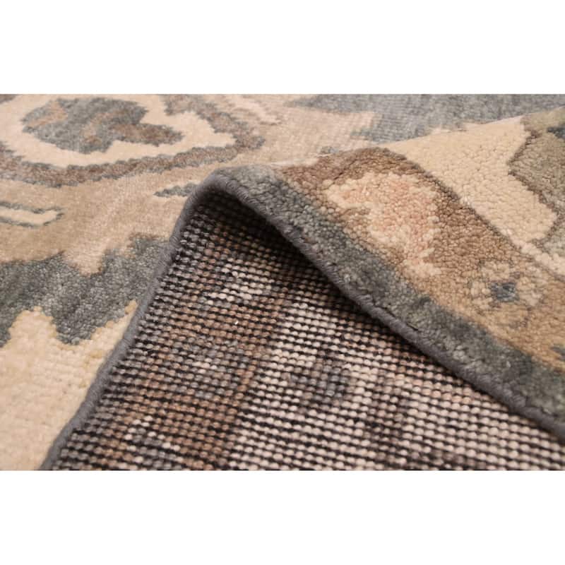 ECARPETGALLERY Hand-knotted Modern Oushak Dark Teal Wool Rug - 9'0 x 12'0