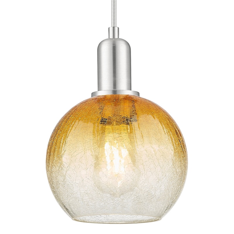 Innovations Lighting 716-1P-G483-8AM Brookhaven Globe 8" Wide Cord - Brushed Satin Nickel