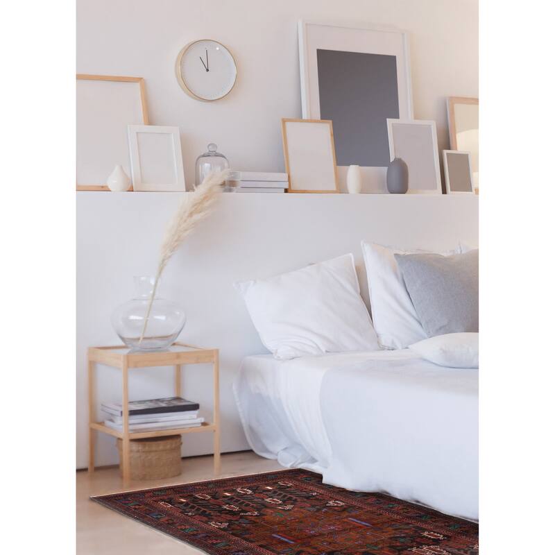 ECARPETGALLERY Hand-knotted Teimani Black, Brown Wool Rug - 3'11 x 6'4