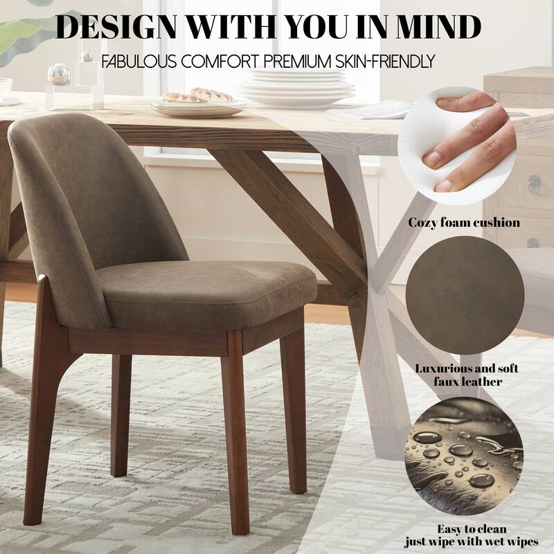 Set of 4 Solid Wood Dining Chair
