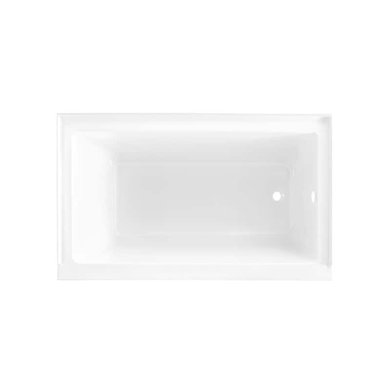 Voltaire 54 in x 30 in Acrylic Glossy White, Alcove, Integral Bathtub