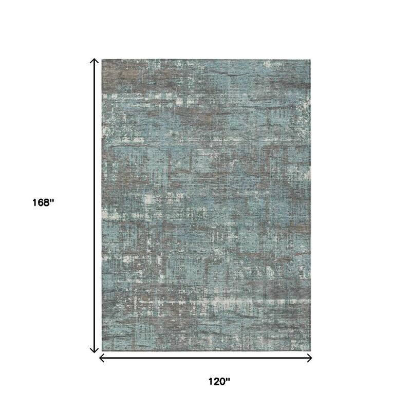 HomeRoots Geometric Transitional Rectangle Outdoor Rug