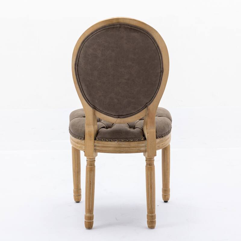 French Chair Dining Chair Solid Wood with Nailhead Trim Set of 2