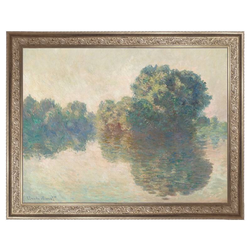 Masterpiece Art Gallery| The Seine at Giverny by Claude Monet - Framed Canvas Art Print