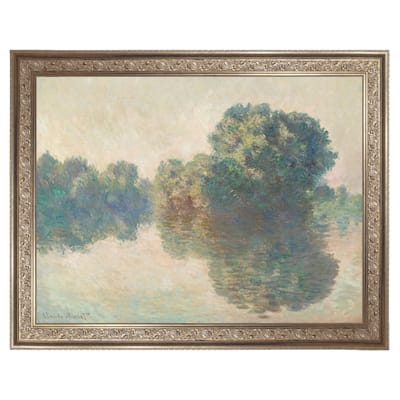 Masterpiece Art Gallery| The Seine at Giverny by Claude Monet - Framed Canvas Art Print