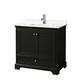 Option Dark Espresso / White Quartz Top / Polished Chrome
