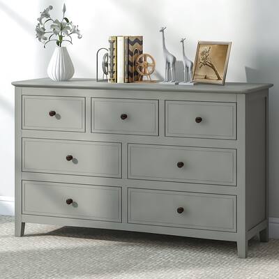 Chic 7-Drawer Solid Wood Storage Dresser