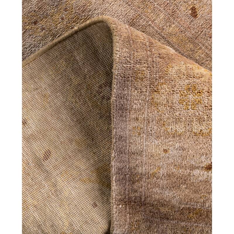 Overdyed One-of-a-Kind Hand-Knotted Runner Rug - Beige - 2' 6" x 12' 1"