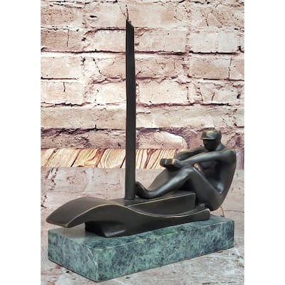 Rowing Crew Boat Canoe Kayak Water Sports Bronze Sculpture Trophy Figure