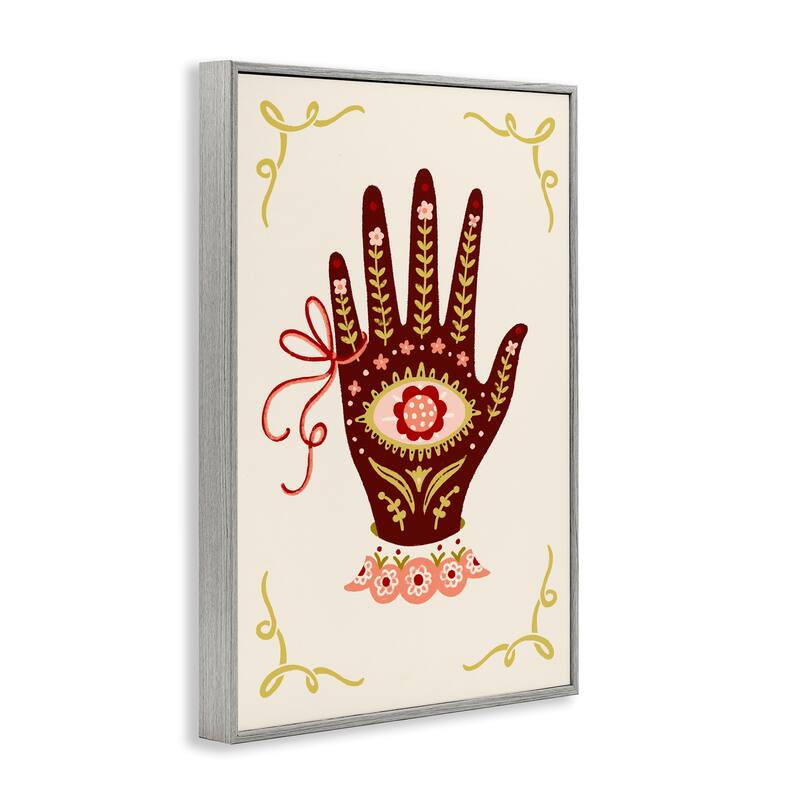 Stupell Boho Folk Style Hand Framed Giclee Art Design By Hannah Moren
