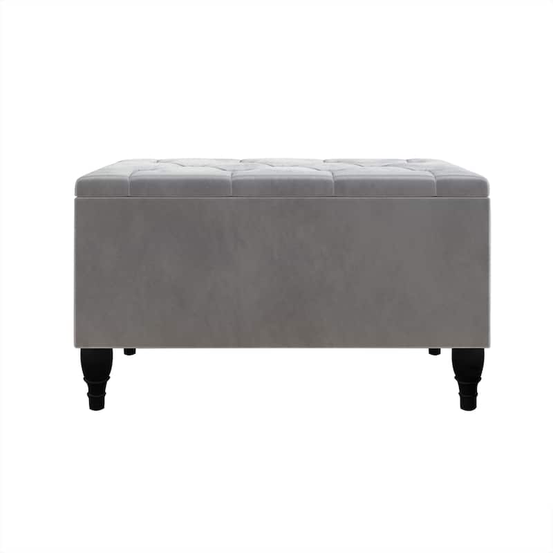 CraftPorch 2 Piece Bedroom Bench Set Velvet Wingback Upholstered Bed
