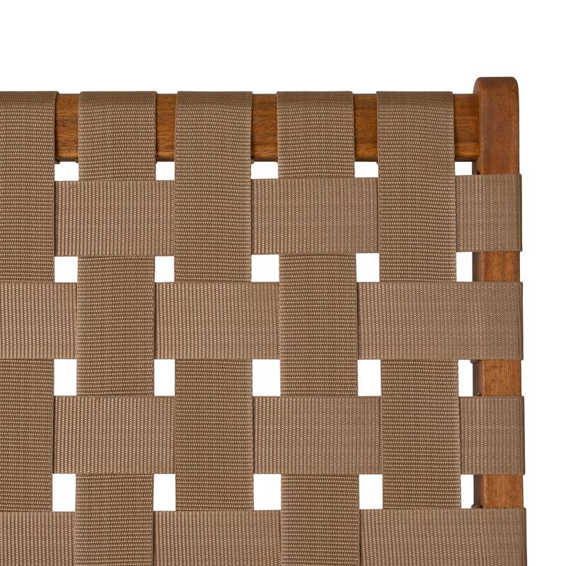 Sava Indoor-Outdoor Folding Chair in Brown Webbing