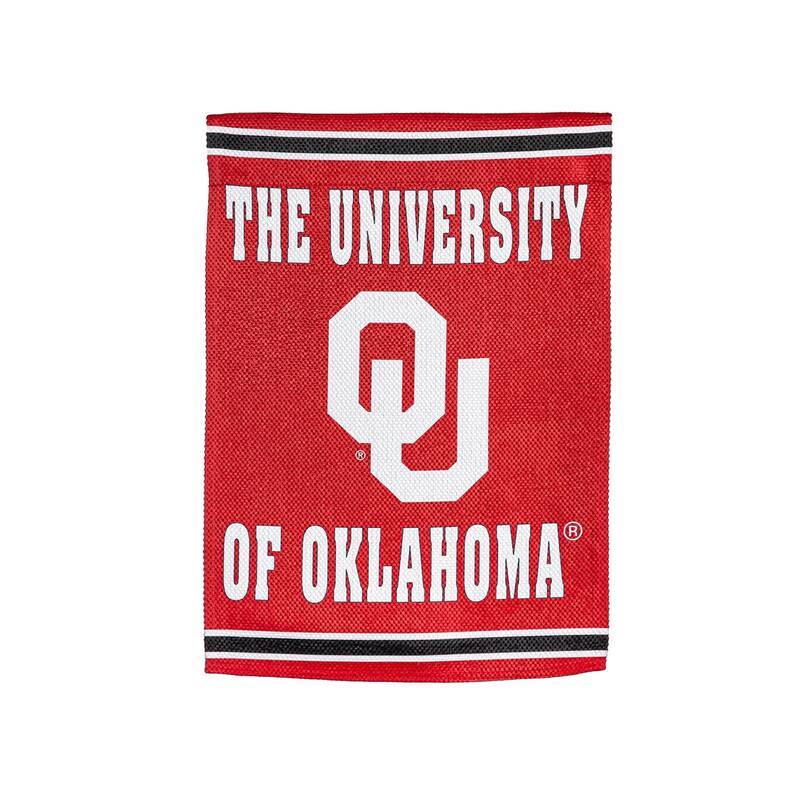 Embossed Suede Flag, House Size, University of Oklahoma