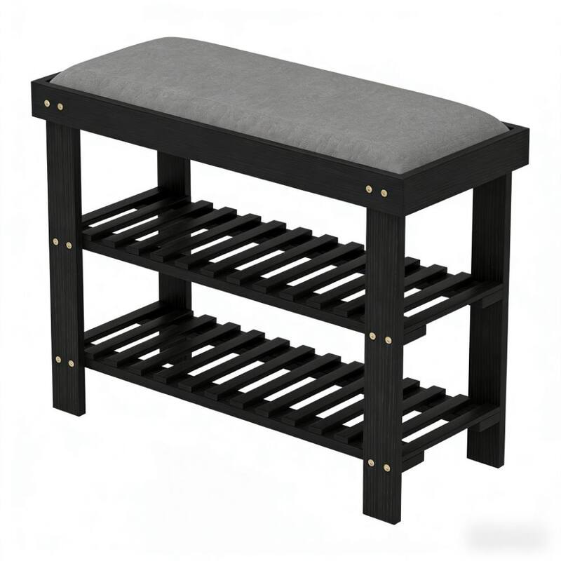 Shoe Organizer, Shoe Storage Bench, 3-Tier Entryway Bench
