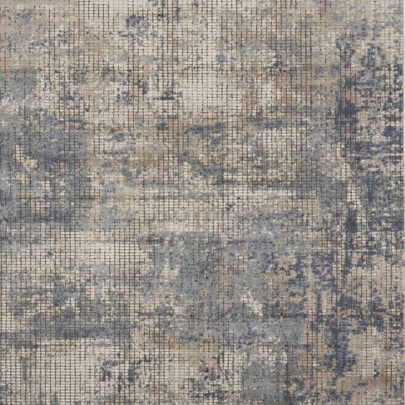 Power Loomed Distressed Abstract Modern Area Rug - 142' X '106' X '0.32