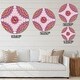 preview thumbnail 4 of 8, Designart 'Ethnical Pink Floral Mandala' Oversized Contemporary Wall CLock