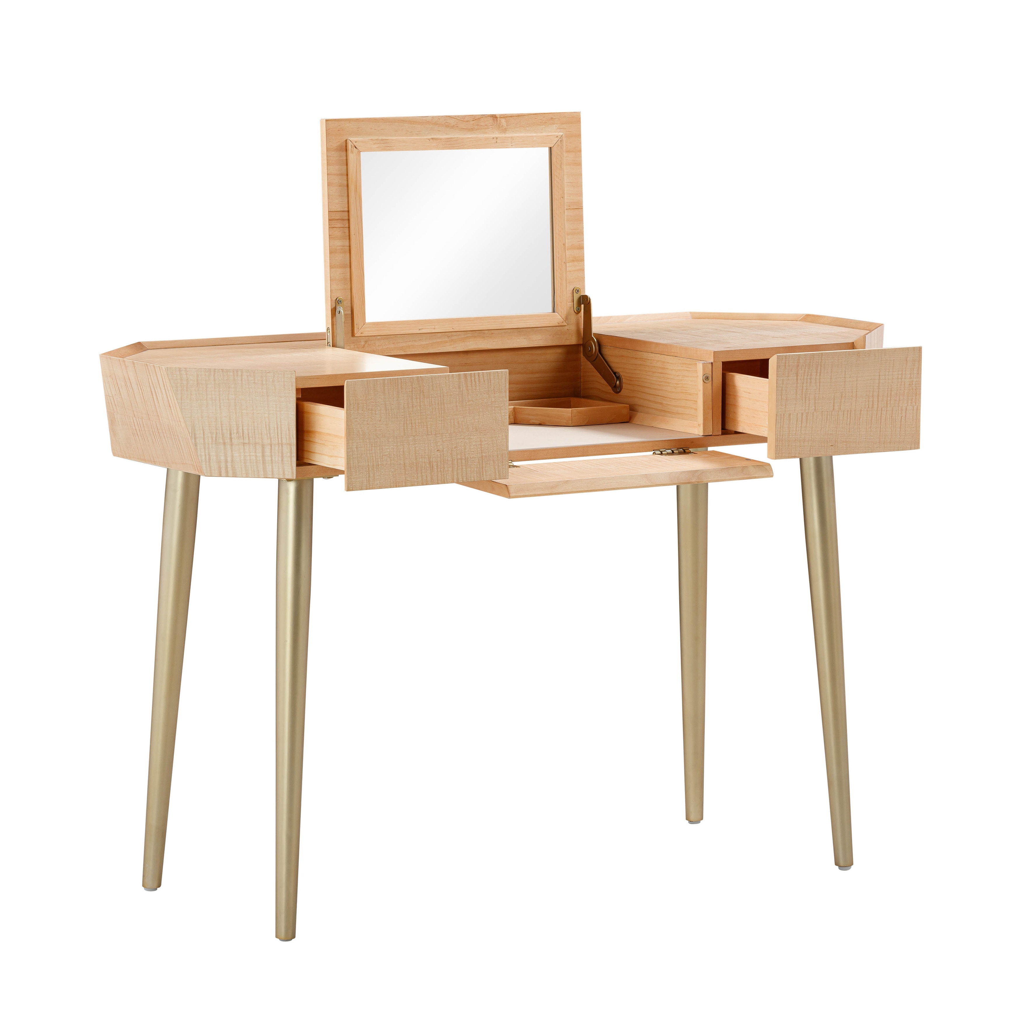 Sadie solid wood secretary top desk with hutch