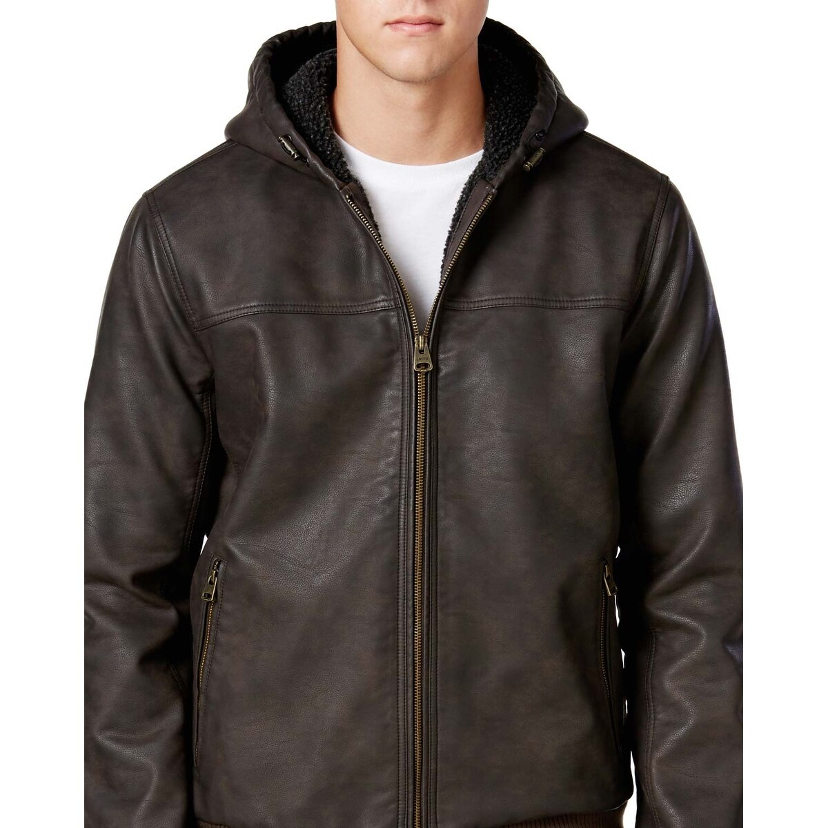 levi's sherpa lined hooded puffer jacket