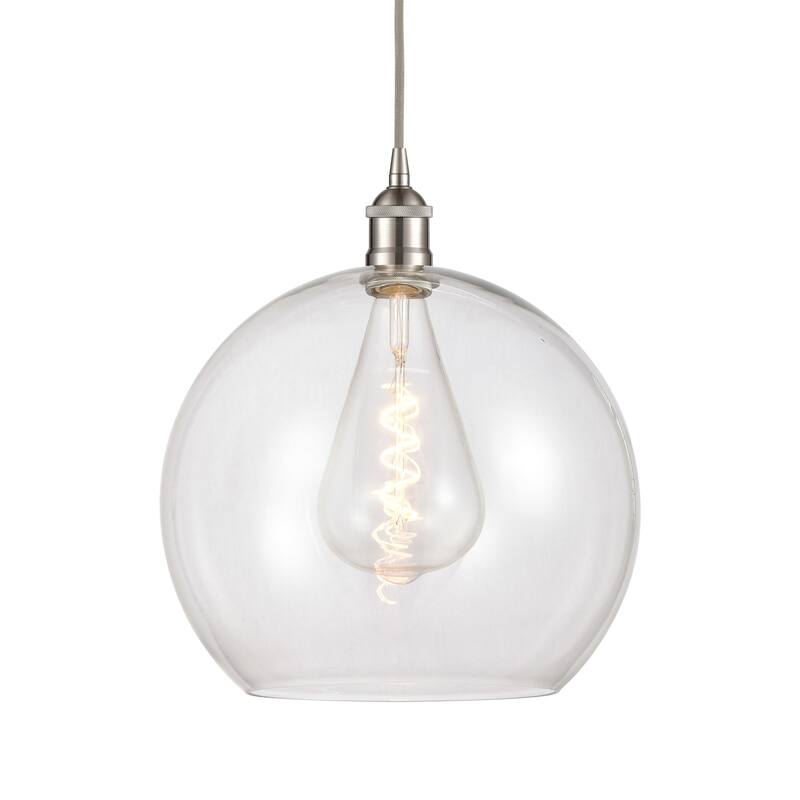 Innovations Lighting 616-1P-17-14 Athens Pendant Athens 14" Wide - Brushed Satin Nickel / Clear