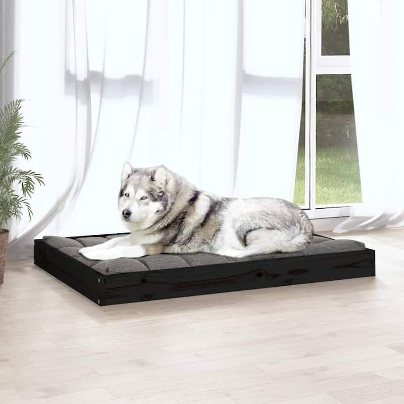 vidaXL Dog Bed 40"x29.1"x3.5" Solid Wood Pine - 40" x 29.1" x 3.5"