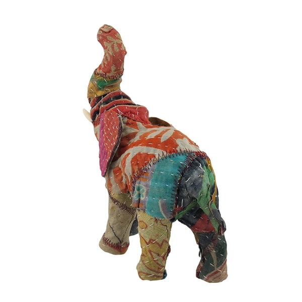 Vintage Sari Fabric Covered Paper Mache Elephant Sculpture In. 7.5 X  6.5 X inches Bed Bath  Beyond 17008155