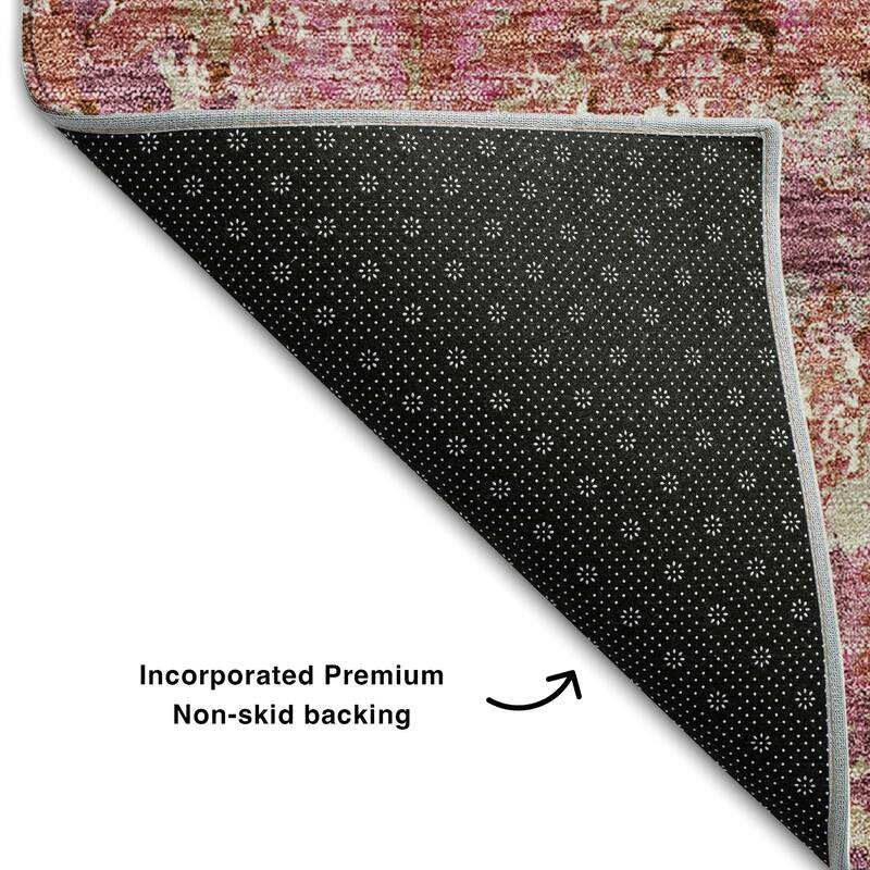 Premium Washable Super Soft Trellis Distressed Mayfield Rug