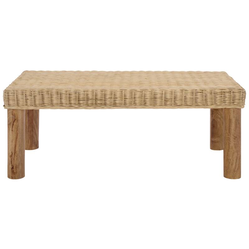 SAFAVIEH Home Shazza Weaved Coffee Table - 25"W x 43"D x 17"H