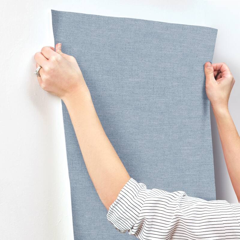 Chesapeake Chambray Denim Fabric Weave Wallpaper