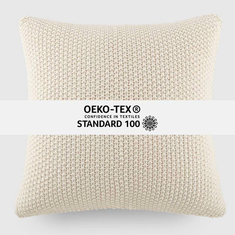 Seed Stitch Knit Acrylic Decor Throw Pillow