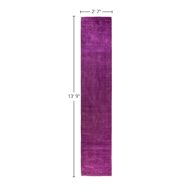 Vibrance One-of-a-Kind Hand-Knotted Runner Rug - Pink, 2' 7" x 13' 9" - 2' 7" x 13' 9"