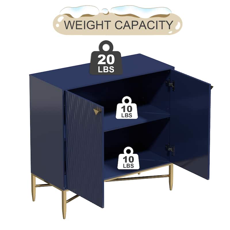 Clihome 32-Inch 2 Door Locker Media Storage Cabinet/Buffet