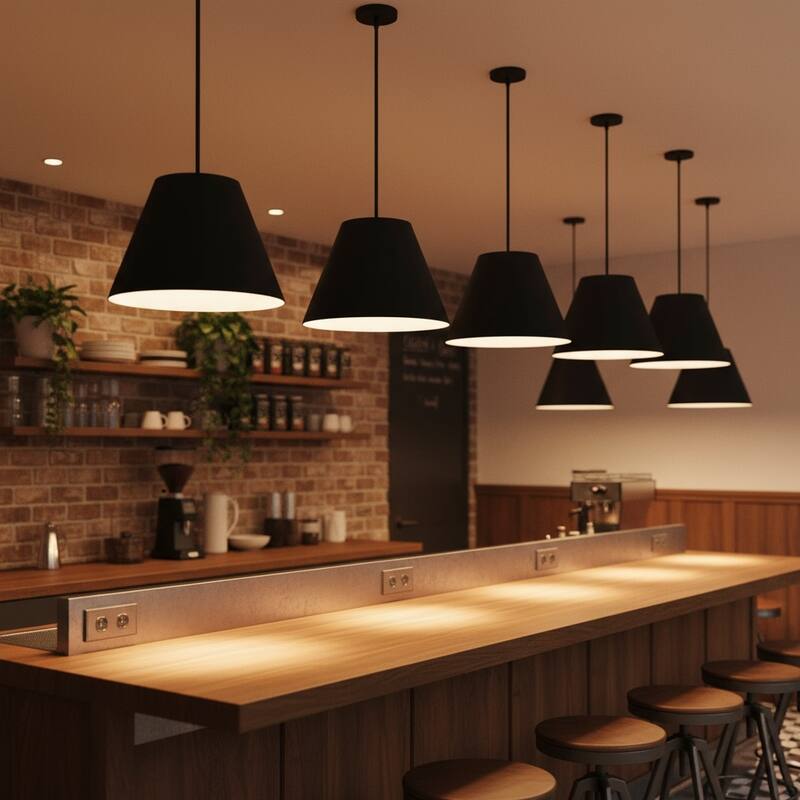 16 inch Integrated LED Pendant Light Diameter 5 Color Temperature Dimmable