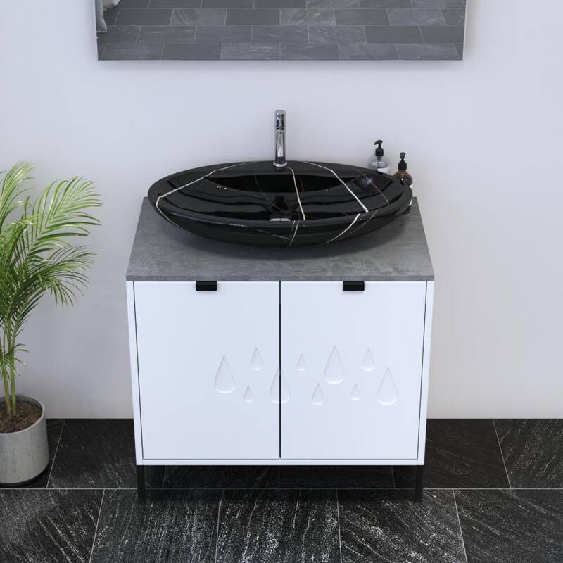 Teardrop 2D 80 Floating Bathroom Vanity (32" Width)