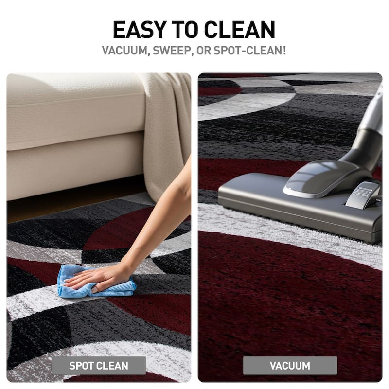 World Rug Gallery Geometric Circles Area Rug