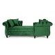 preview thumbnail 3 of 23, Houck Modern Glam Tufted Velvet Tete-a-Tete Chaise Lounge with Accent Pillows by Christopher Knight Home