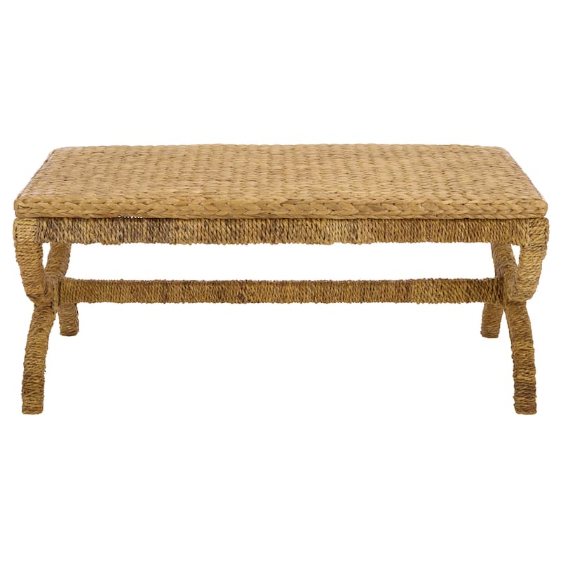 SAFAVIEH Couture Larysa Abaca And Water Hyacinth Coffee Table - 44"W x 25"D x 20"H