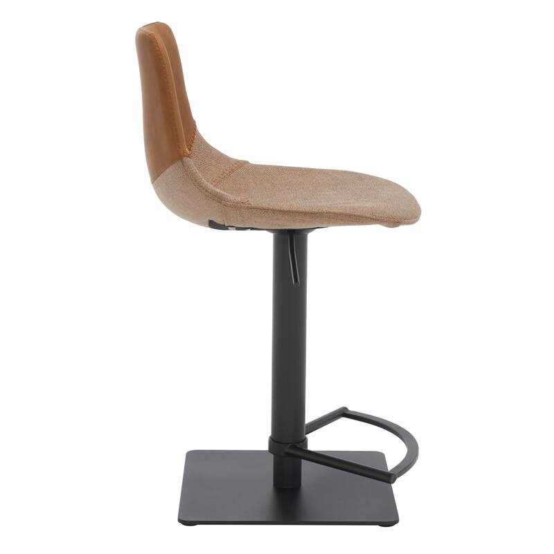 SAFAVIEH Peroline Gas Lift Adjustable Bar Stool - 19 In. W x 18 In. D x 32-42 In. H - 19Wx18Dx42H