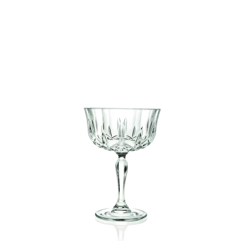 Majestic Gifts Inc. Glass Flutes-Saucer - Belle Coupe-8.25 Oz.- Set/6 - 3.75