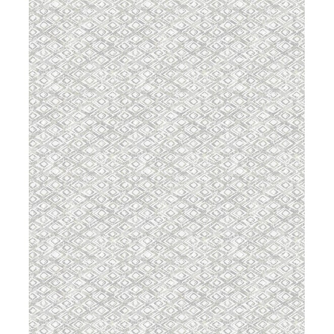 Decorline Delilah Light Grey Diamond Wallpaper - 21in x 396in x 0.025in