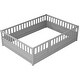 preview thumbnail 7 of 29, Full Size Floor Bed Frame with Tall Guardrails and Access Opening Play