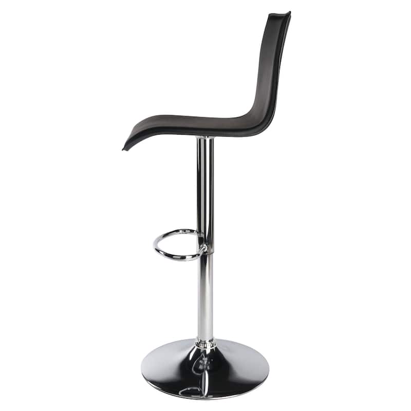 Spectrum High-back Ajustable Swivel Stool, Black and Chrome - 16.34"W x 20"D x 45.08"H