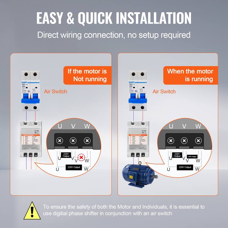 3 Phase Converter- Single Phase to 3 Phase Converter, Digital Phase Shifter for Residential & Light Commercial Use