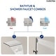preview thumbnail 23 of 28, Waterfall Tub Faucet with Rough-in Valve,Wall Mounted Tub Spout with Handheld Shower