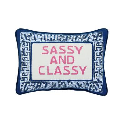 Sassy And Classy Embroidered Needlepoint Pillow