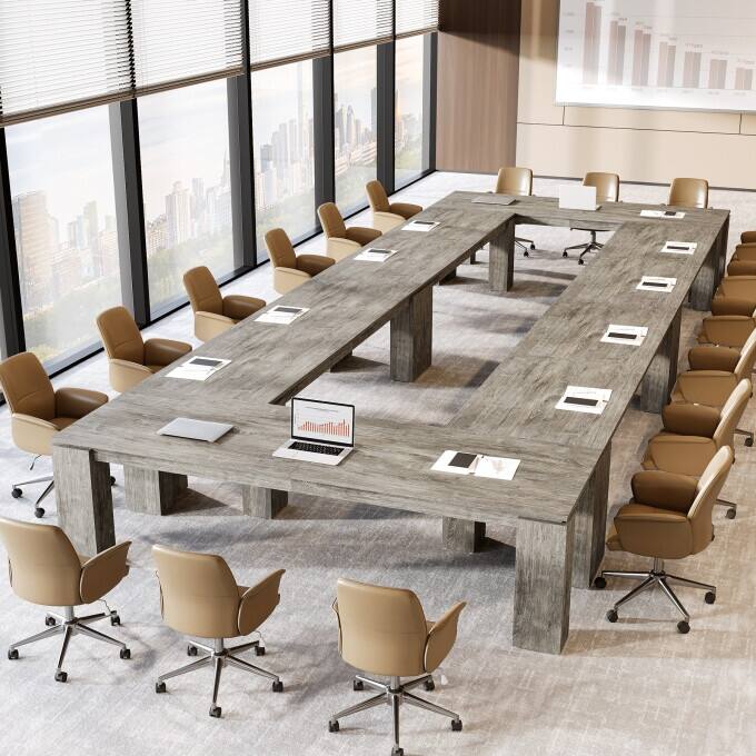7FT Extra Long Conference Table, Modern Office Meeting Room Table