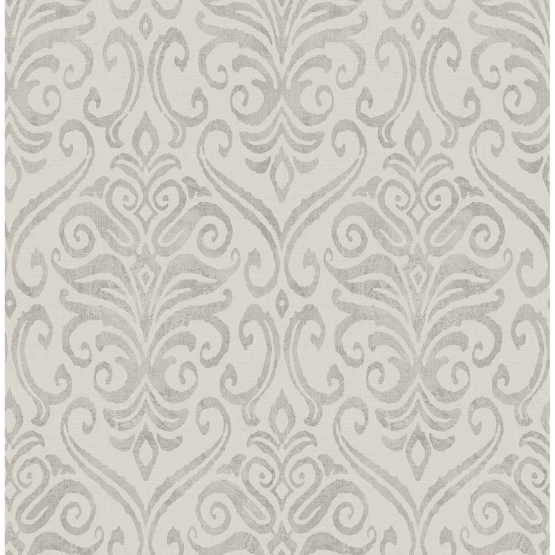 Chesapeake Adavu Grey Damask Wallpaper