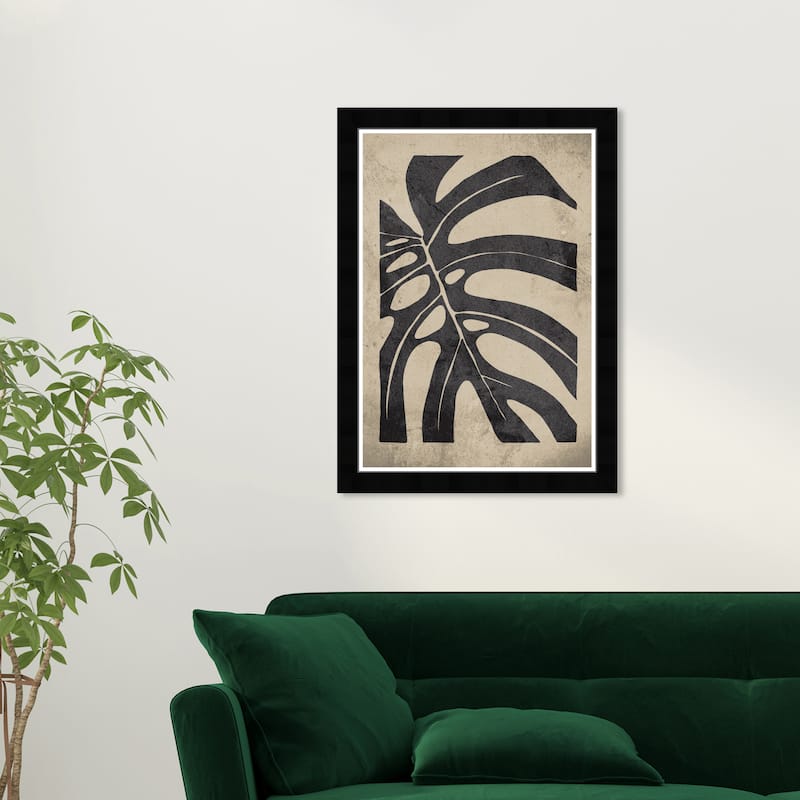 Wynwood Studio Leaf Detail Framed Boho Minimalist Abstract Prints
