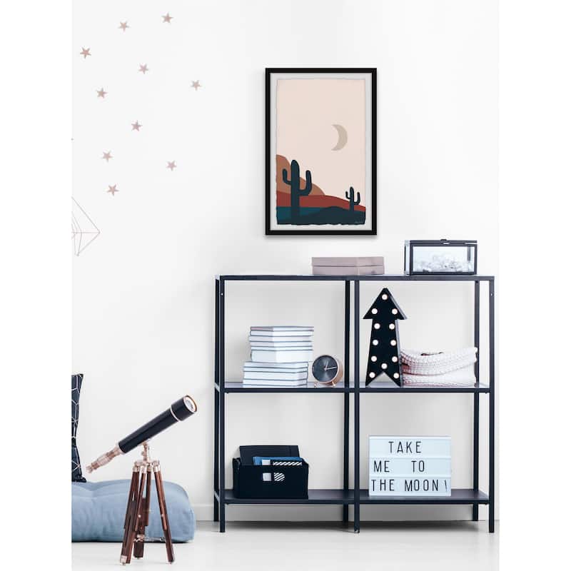 'Moonlight Cactus' Framed Painting Print