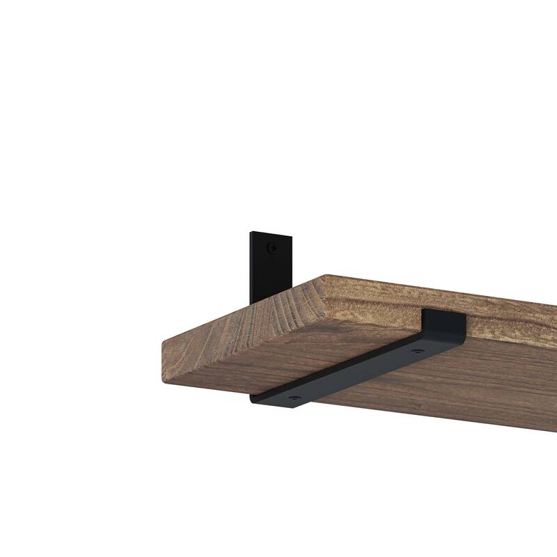 Wallniture Forte Wood Board 60" Long, 11.25'' Deep, 1.5" Thick, Wood Floating Shelf for Wall with Heavy Duty Metal Brackets, 1pc